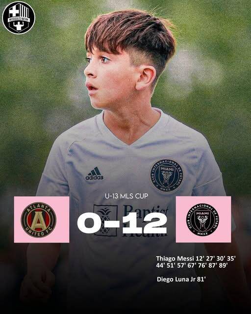 假新聞！梅西兒子U13比賽單場1人轟11球，多家媒體報道后刪除新聞