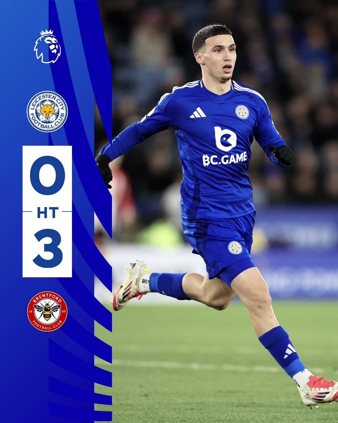  半場0-3！萊斯特若不進球輸球，將主場6連敗0進球創(chuàng)歷史最糟戰(zhàn)績