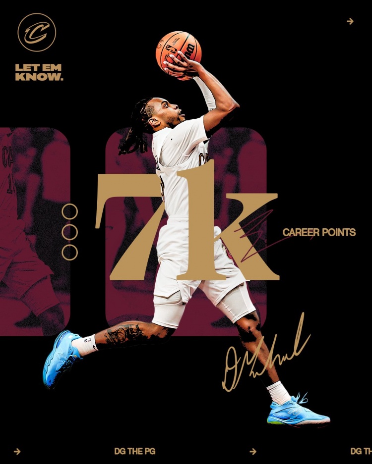  未來可期！加蘭騎士生涯得分達(dá)到7000分 隊(duì)史第11位！